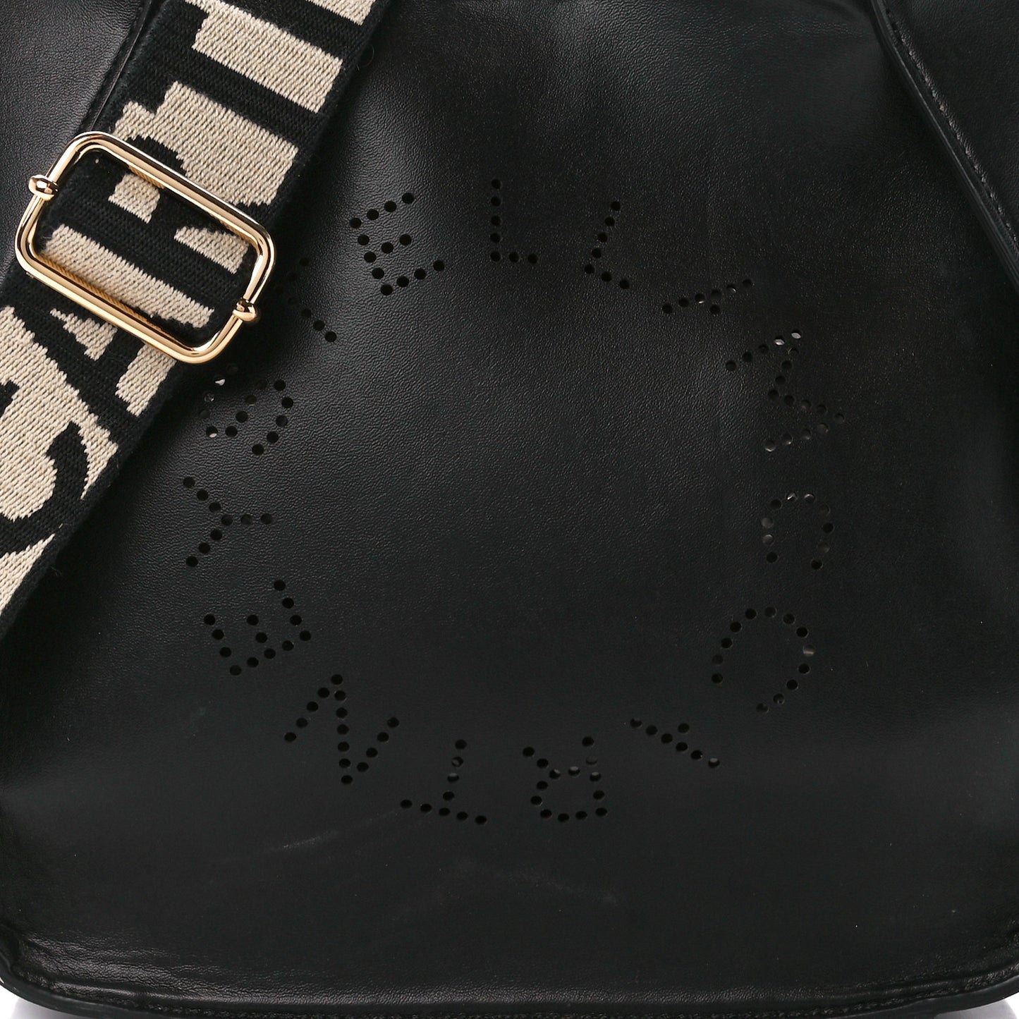 Eco Alter Nappa Perforated Logo Mini Crossbody Black