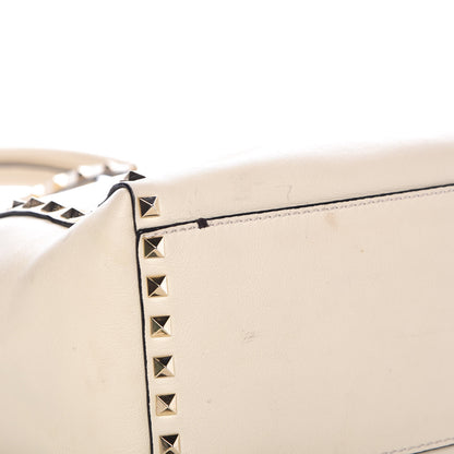 Valentino Garavani Vitello Rockstud Double Handle Tote Ivory 12 of 14