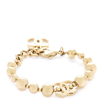 Chanel Metal Beaded CC Bracelet Gold 1 of 5