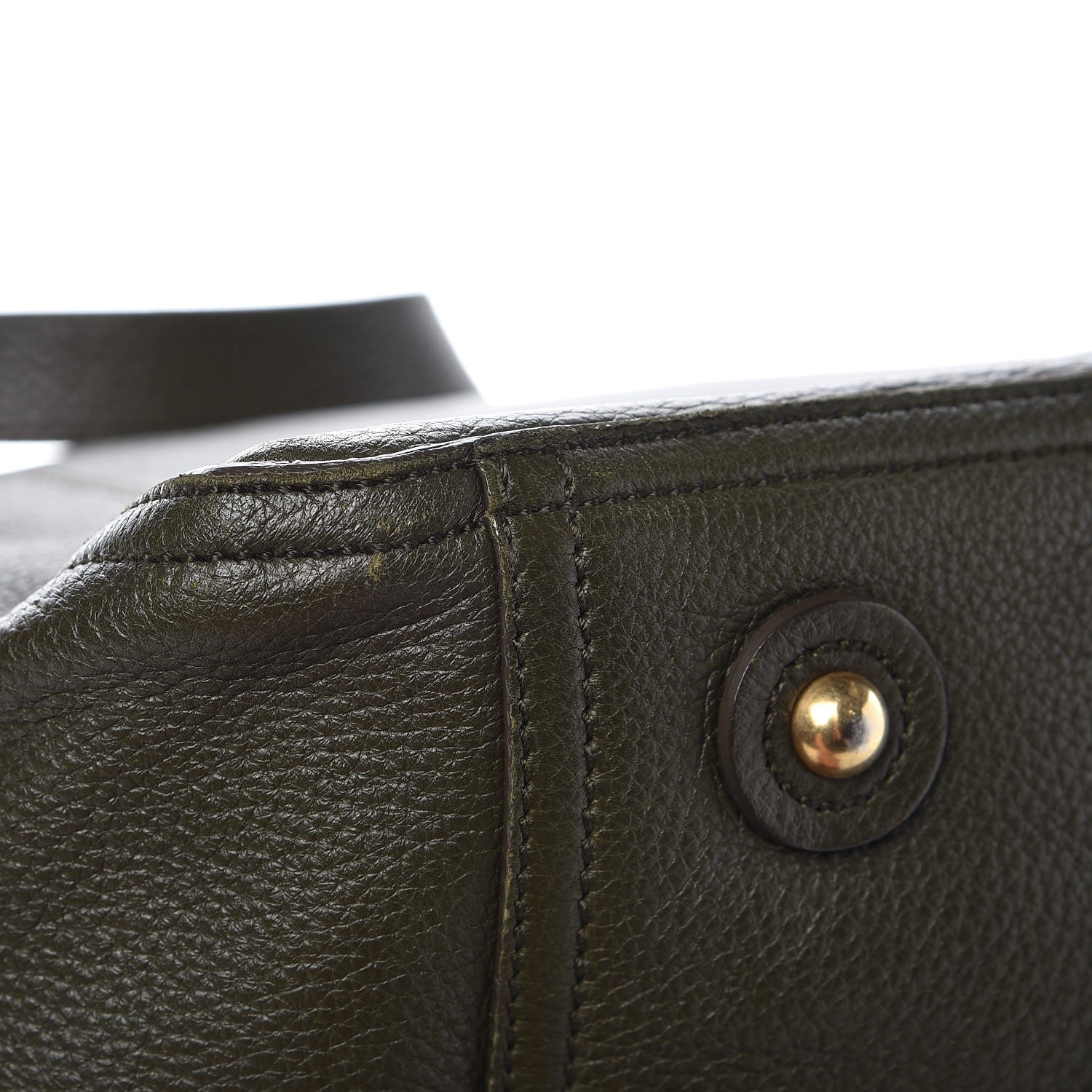 Saint Laurent Calfskin Large Downtown Tote Olive 11 of 11