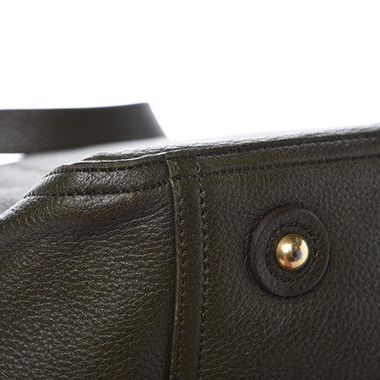 Saint Laurent Calfskin Large Downtown Tote Olive 11 of 11