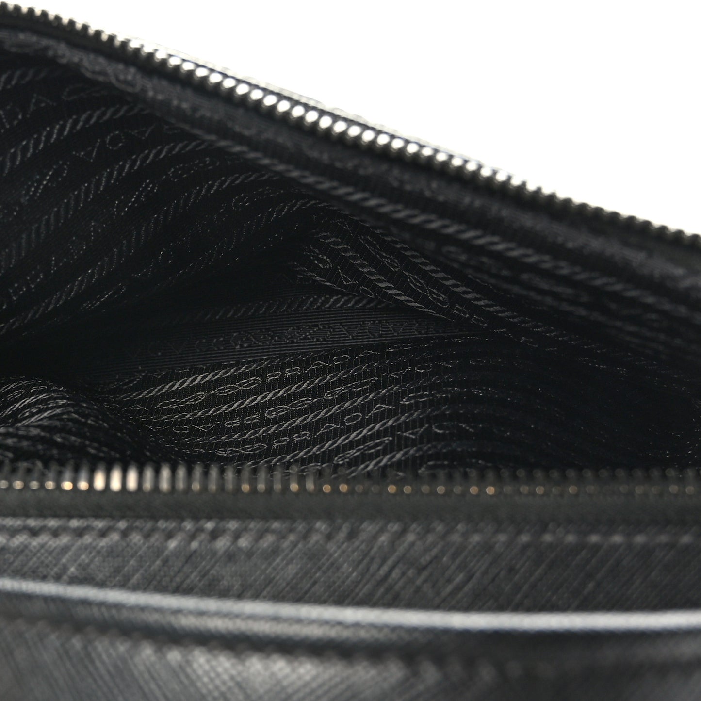 Tessuto Saffiano Medium Brique Crossbody Bag Black