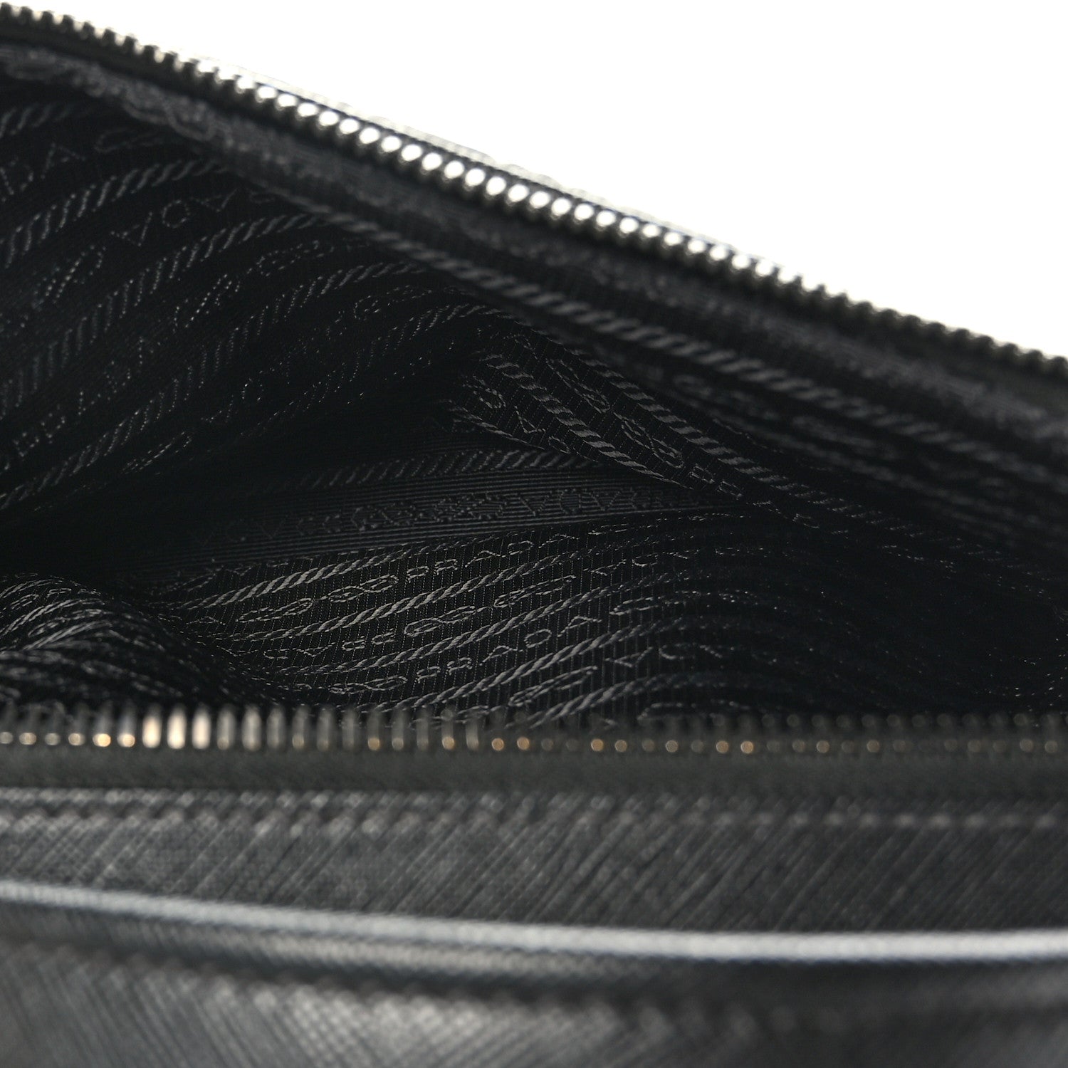 Prada Tessuto Saffiano Medium Brique Crossbody Bag Black 6 of 9