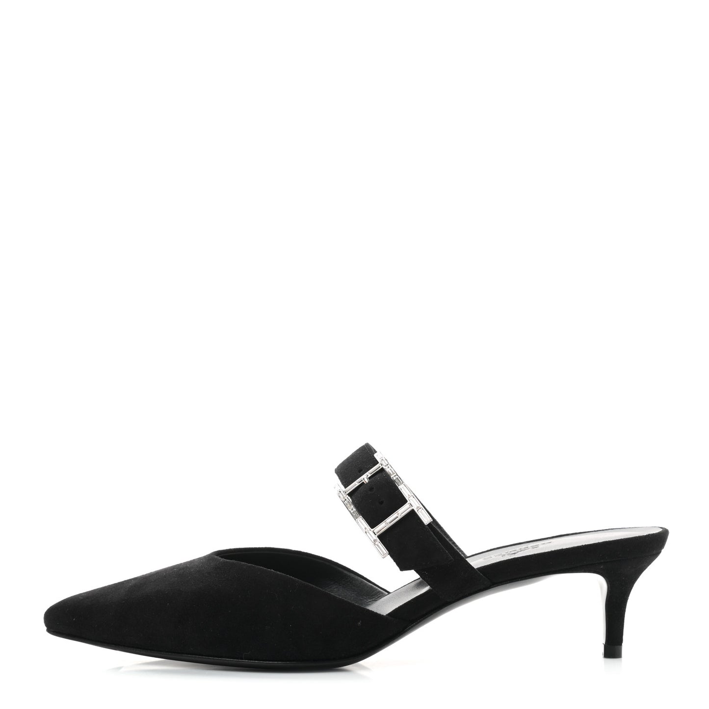 Suede Goatskin Blink Mules 37.5 Black