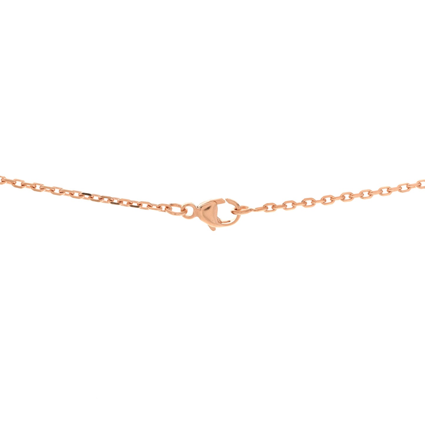 Lacquered Rose Gold Pop H Pendant Necklace White White