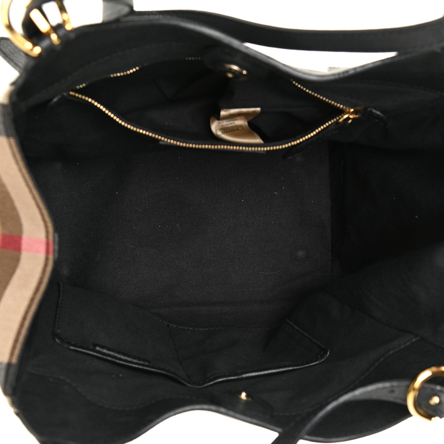 Burberry Grainy Calfskin House Check Small Canterbury Black 5 of 17