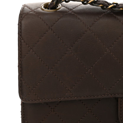 Chanel Lambskin Quilted Single Flap Dark Brown 12 of 12