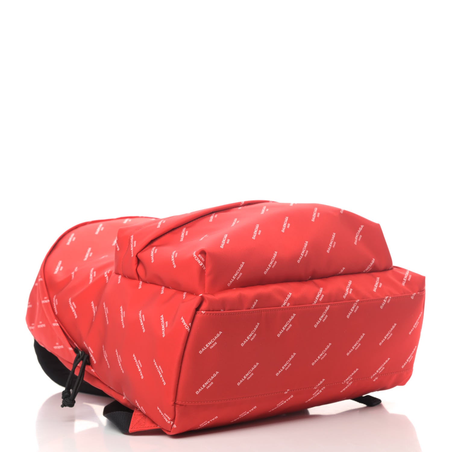 Balenciaga Twill Nylon Allover Logo Print Explorer Backpack Rouge Vermillion White 3 of 8
