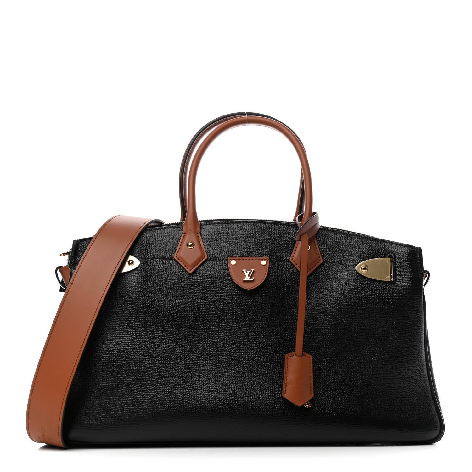 Louis Vuitton Calfskin All Set MM Black Tan 1 of 4
