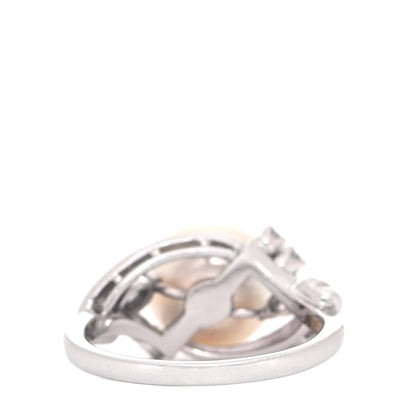 Mikimoto Platinum Diamond Akoya Pearl 9mm Ring 48 4.5 3 of 6