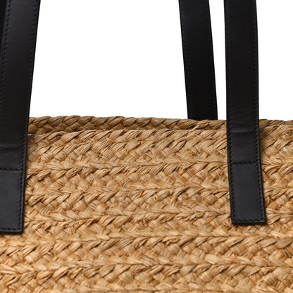 Saint Laurent Raffia Calfskin Medium Panier Tote 12 of 20