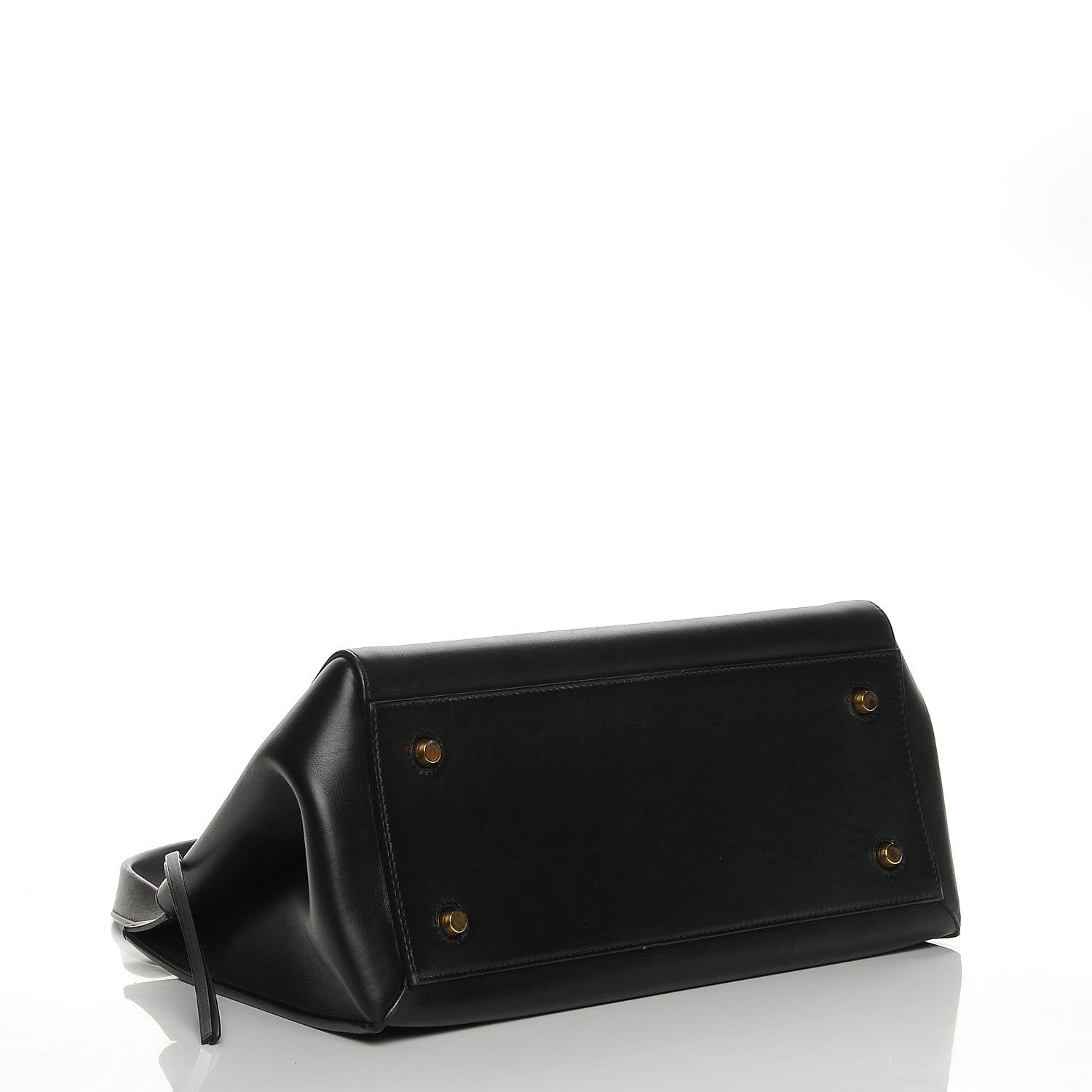 Celine Smooth Calfskin Medium Bi-Color Edge Shoulder Bag Black Navy 4 of 9
