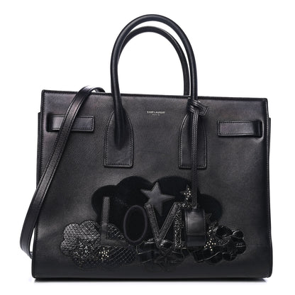 Saint Laurent Calfskin Love Patchwork Small Sac De Jour Black 1 of 4