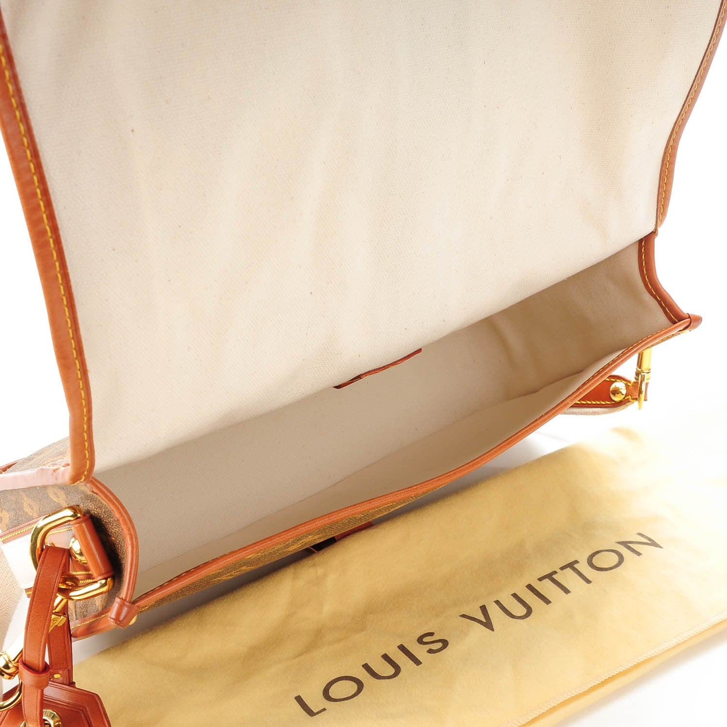 Louis Vuitton Monogram Rayures Tisse Clutch Red 5 of 8