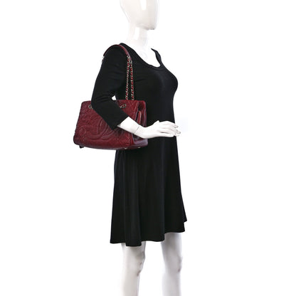 Chanel Caviar Quilted Timeless CC Shopping Tote Burgundy 2 of 11