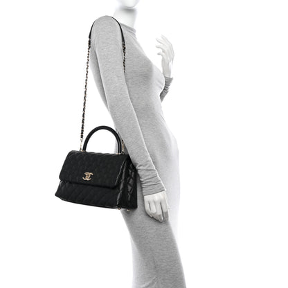Chanel Caviar Quilted Small Coco Handle Flap Black 2 of 11
