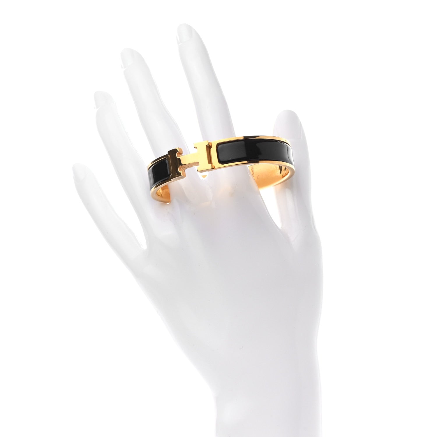 Hermes Enamel Narrow Clic Clac H Bracelet PM Black 2 of 4