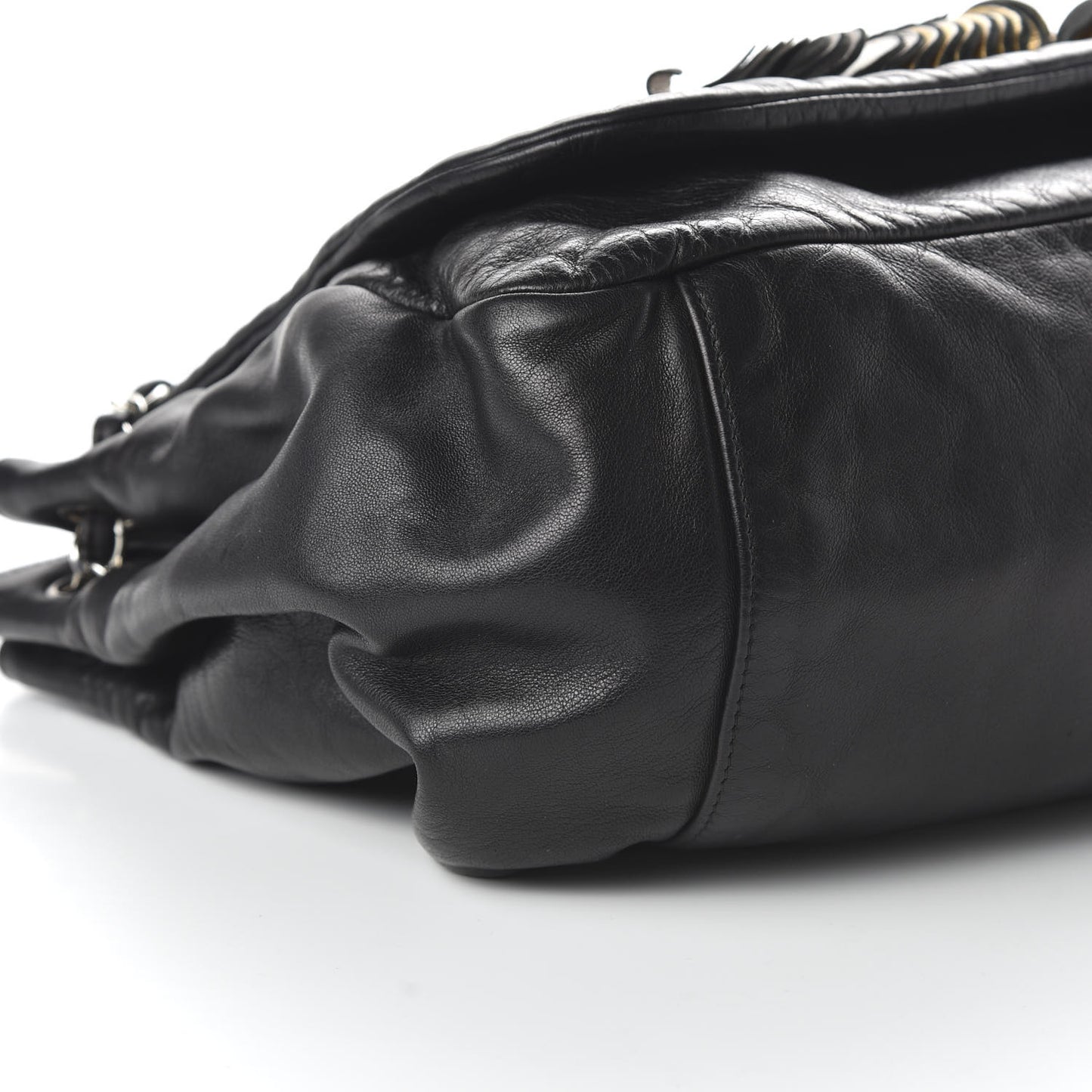 Lambskin CC Disc Accordion Flap Black