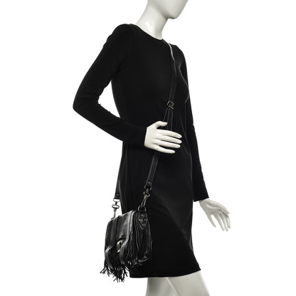 Proenza Schouler Lambskin Fringe PS1 Crossbody Pouch Black 2 of 7