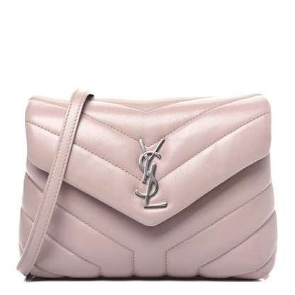 Saint Laurent Calfskin Y Quilted Monogram Toy Loulou Crossbody Bag Light Natural 1 of 21
