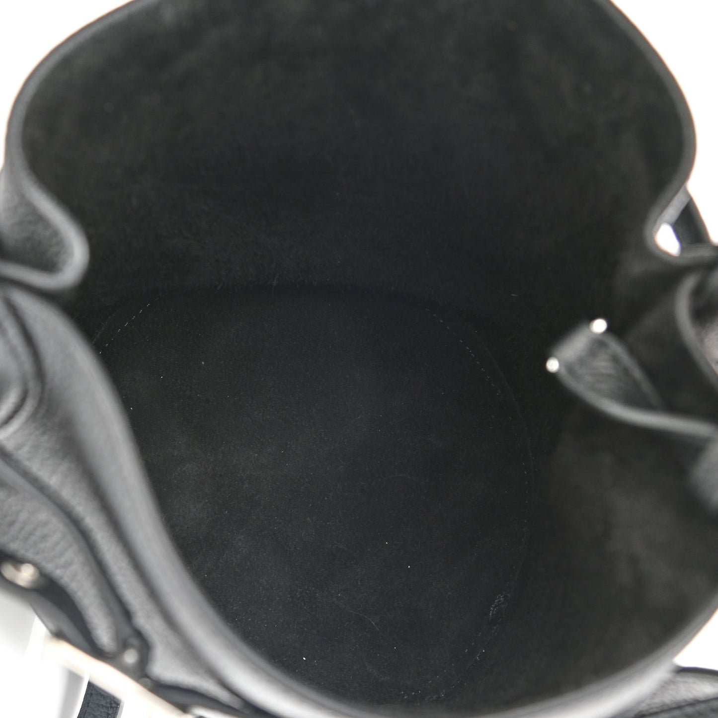 Supple Grained Calfskin Nano Big Bag Bucket Black