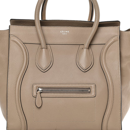 Celine Drummed Calfskin Mini Luggage Dune 8 of 12