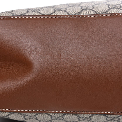 Gucci GG Supreme Monogram Large Linea A Hobo Light Brown 8 of 9
