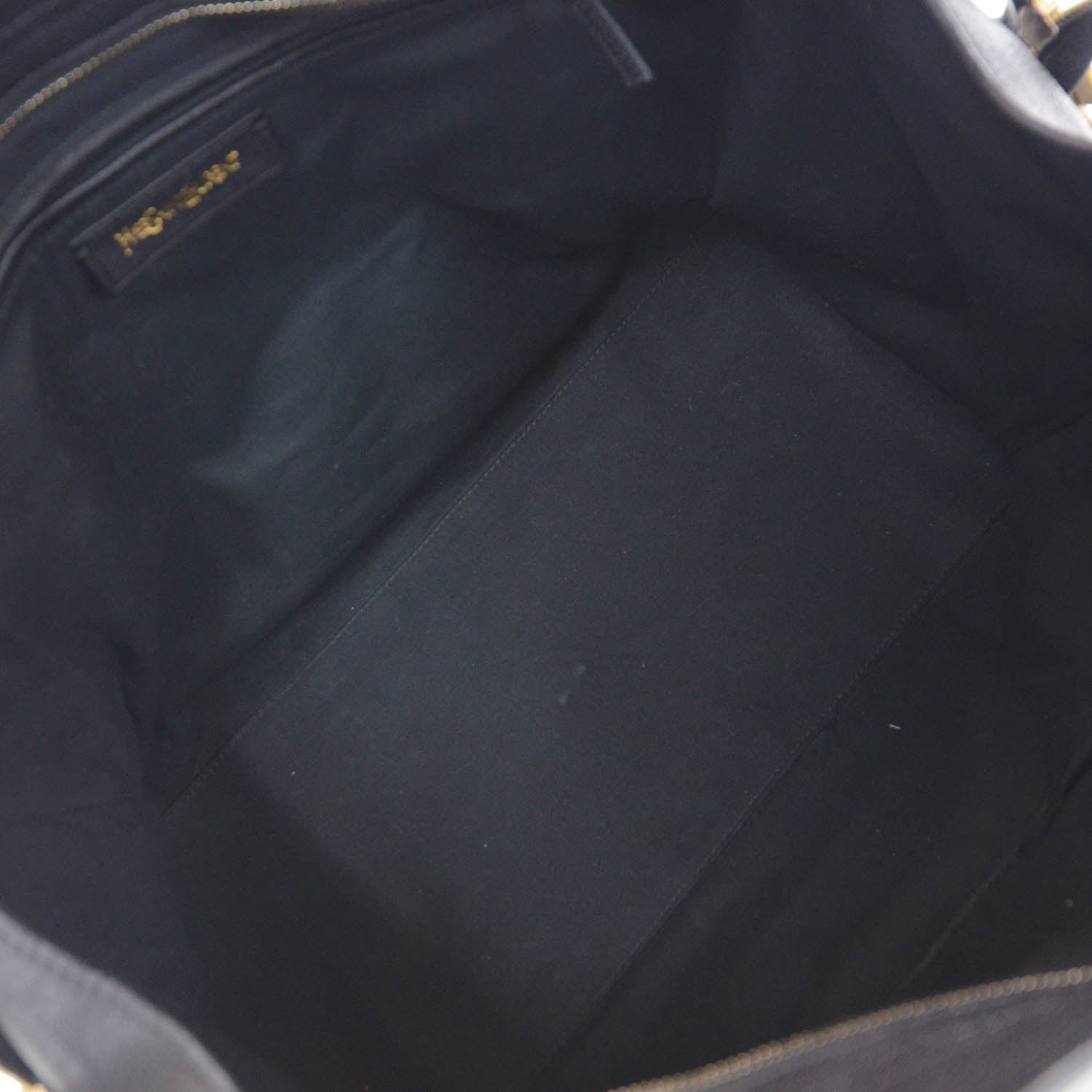 Saint Laurent Leather Large Cabas Chyc Black 7 of 7