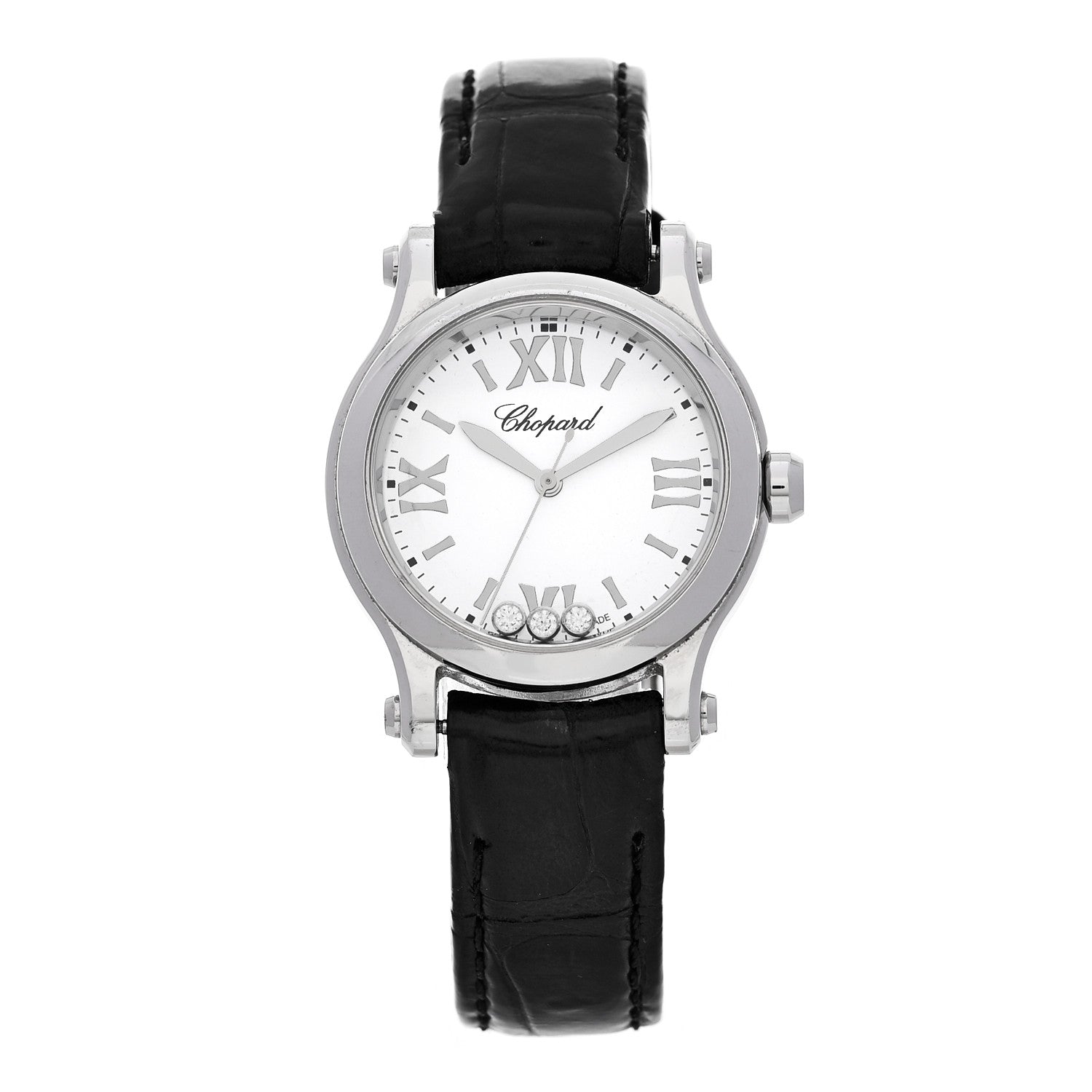 Chopard Stainless Steel Alligator 3 Diamond 30mm Happy Sport Quartz Watch 1 of 4