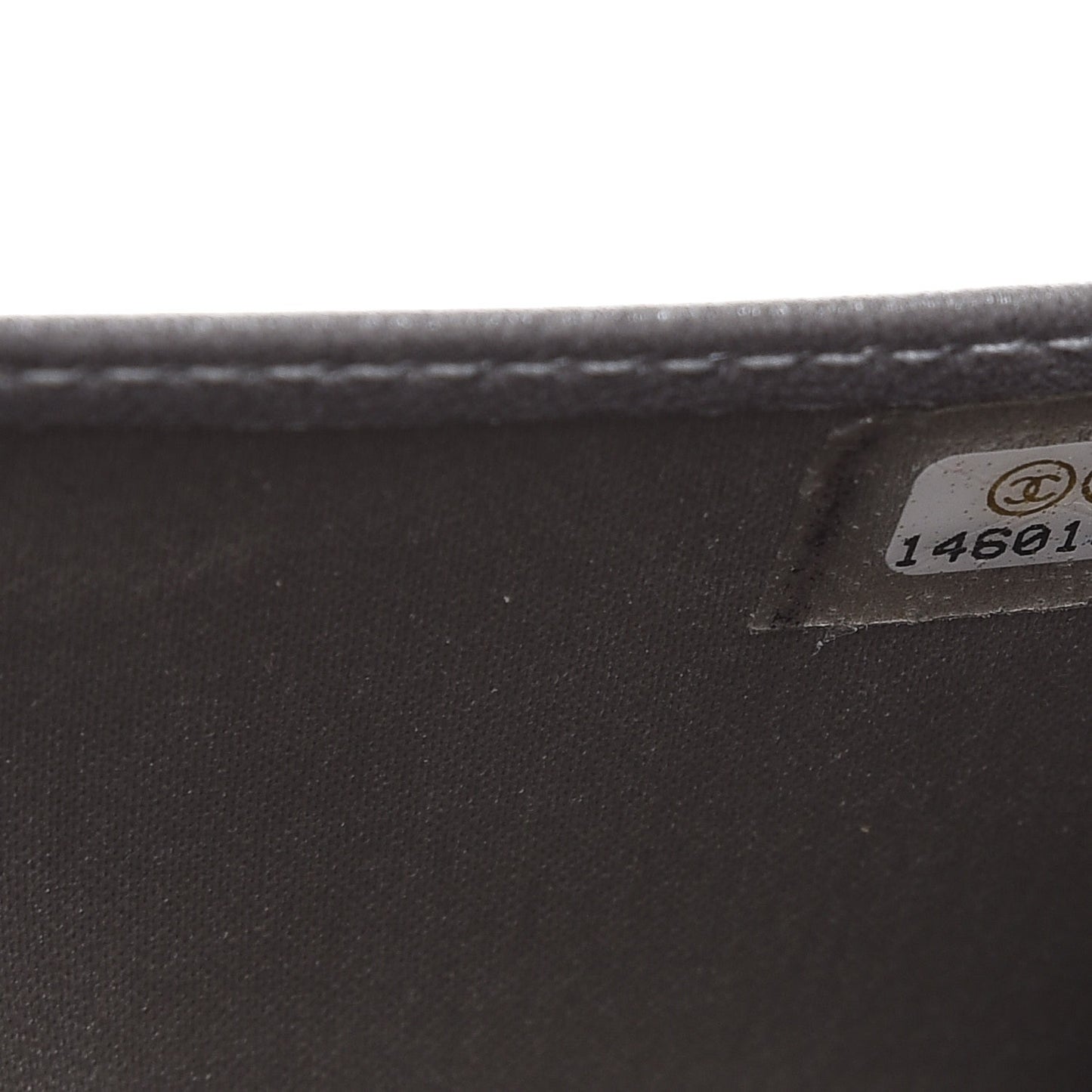 Lambskin Camellia Embossed Yen Wallet Black