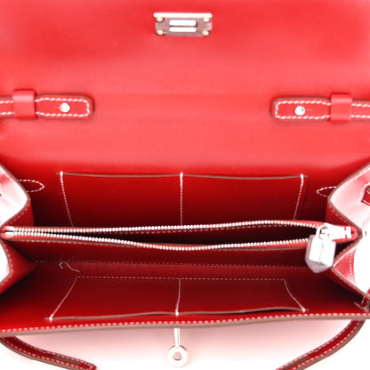 Hermes Box Kelly Wallet To Go Rock Rouge Piment 5 of 10
