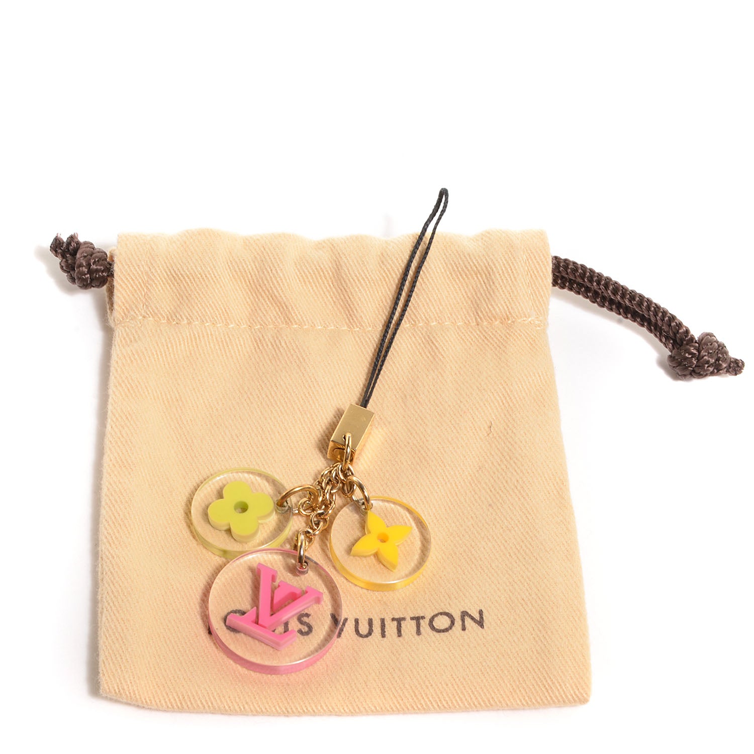 Louis Vuitton Resin Fleurs Phone Charm Pink 4 of 4