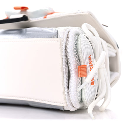 Balenciaga Faux Calfskin Fabric Glow In The Dark Small Sneakerhead Top Handle Bag White Orange 9 of 9