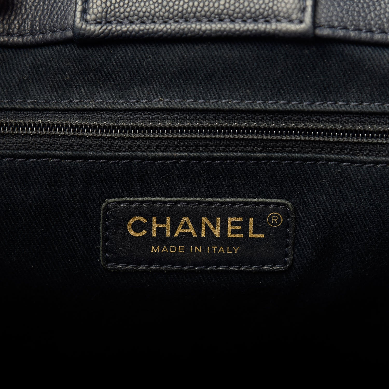 Chanel Caviar Quilted Large Business Affinity Shopping Bag Navy 6 of 9