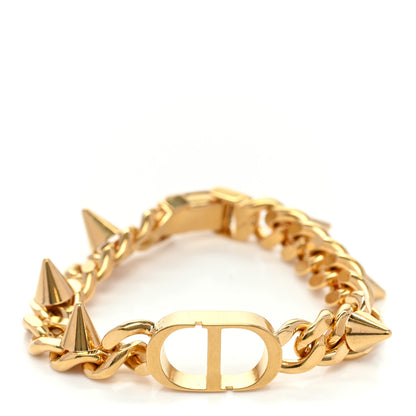 Christian Dior Metal Petit CD Spikes Chain Bracelet Gold 1 of 6