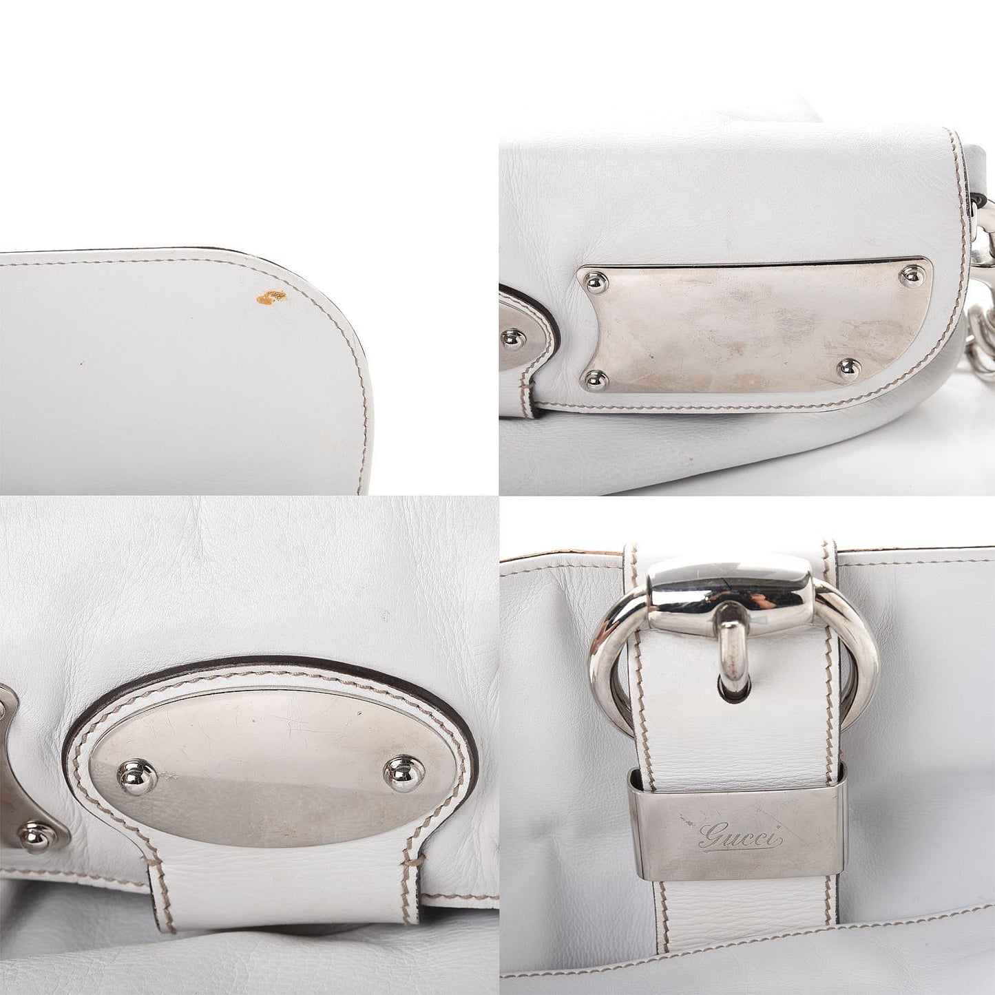 Calfskin Romy Shoulder Bag Hobo White