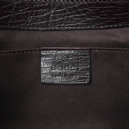 Gucci Monogram Horsebit Clutch Dark Brown 5 of 7