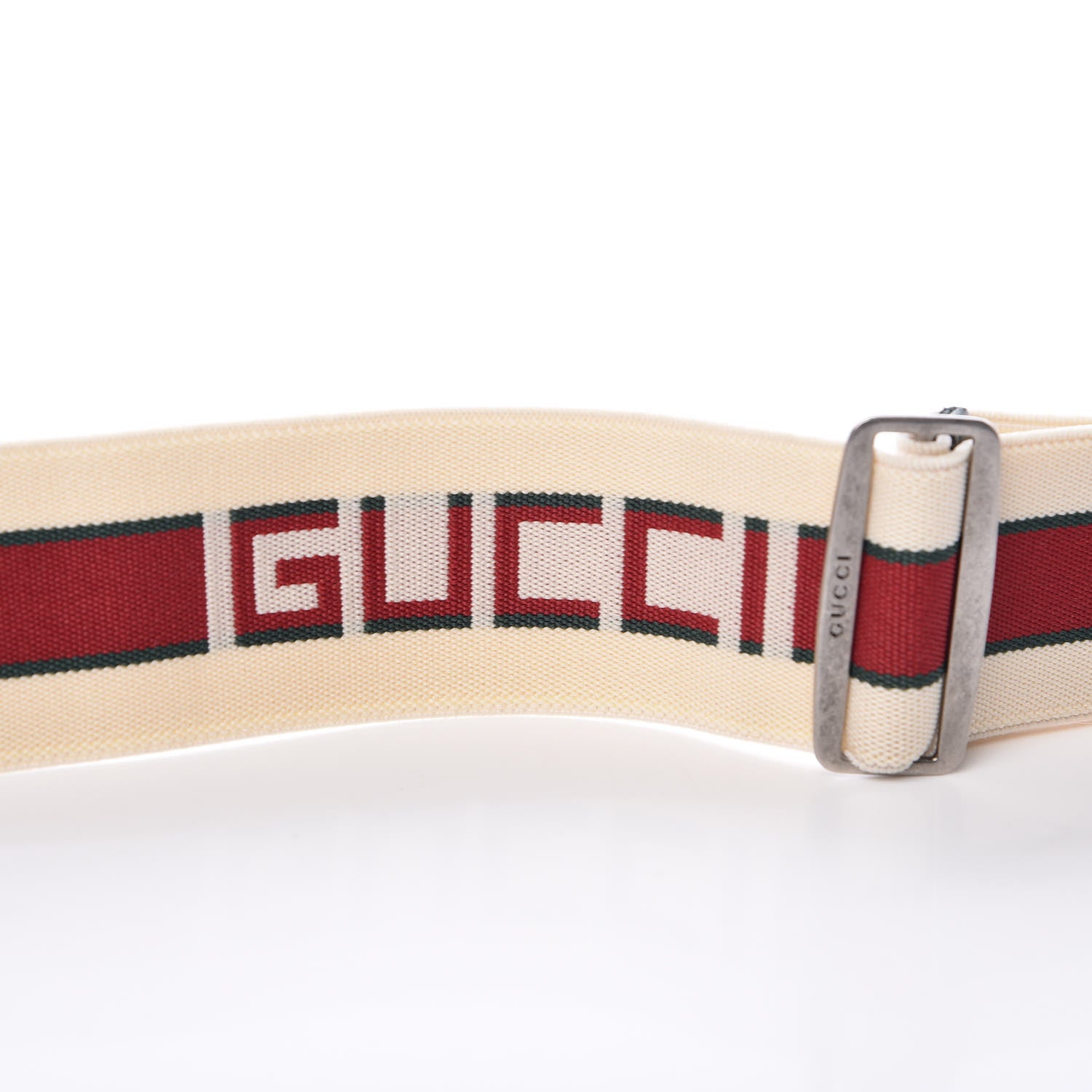 GUCCI ベルト 80/32 Gucci Jacquard Crystal Stripe Butterfly Belt 80 32 White