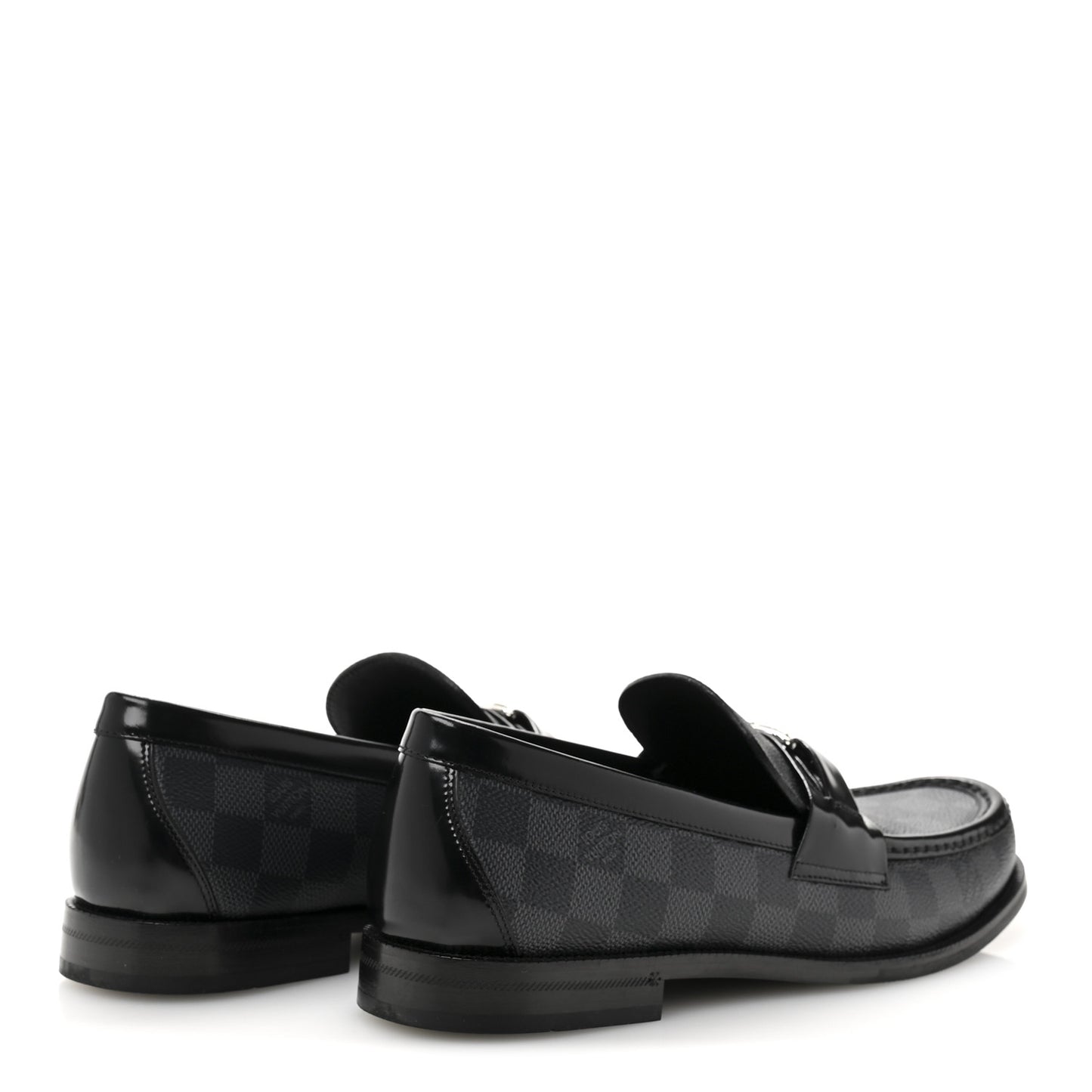 Damier Graphite Calfskin Mens Major Loafers 8