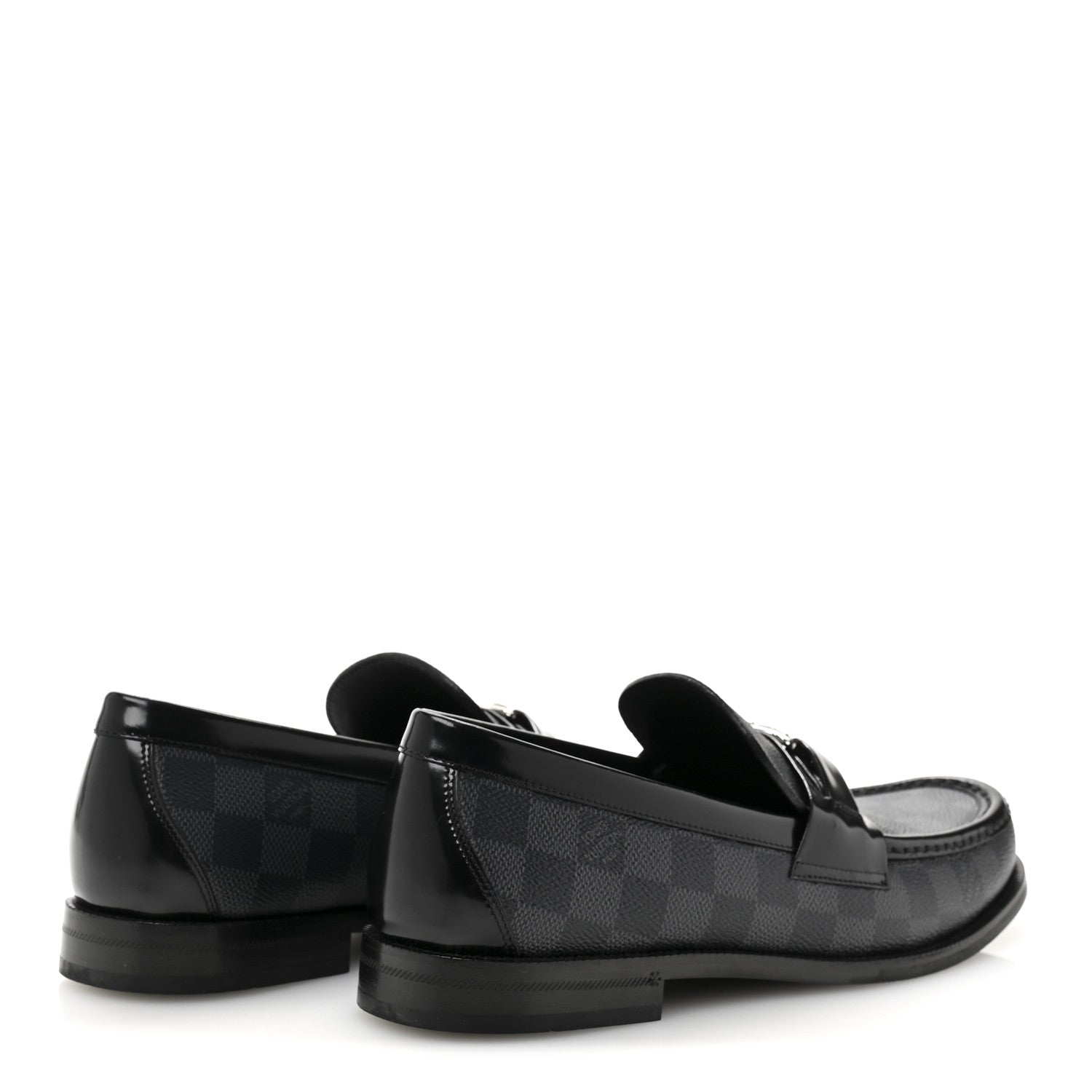 Louis Vuitton Damier Graphite Calfskin Mens Major Loafers 8 5 of 9