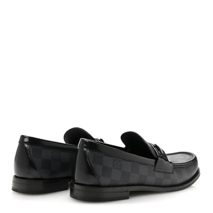 Louis Vuitton Damier Graphite Calfskin Mens Major Loafers 8 5 of 9