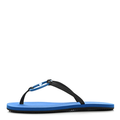Hermes Canvas Acetate Kala Nera Sandals 38 Carbon Blue 1 of 7