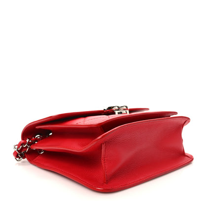 Chanel Grained Calfskin Quilted Small CC Box Flap Red 4 of 9