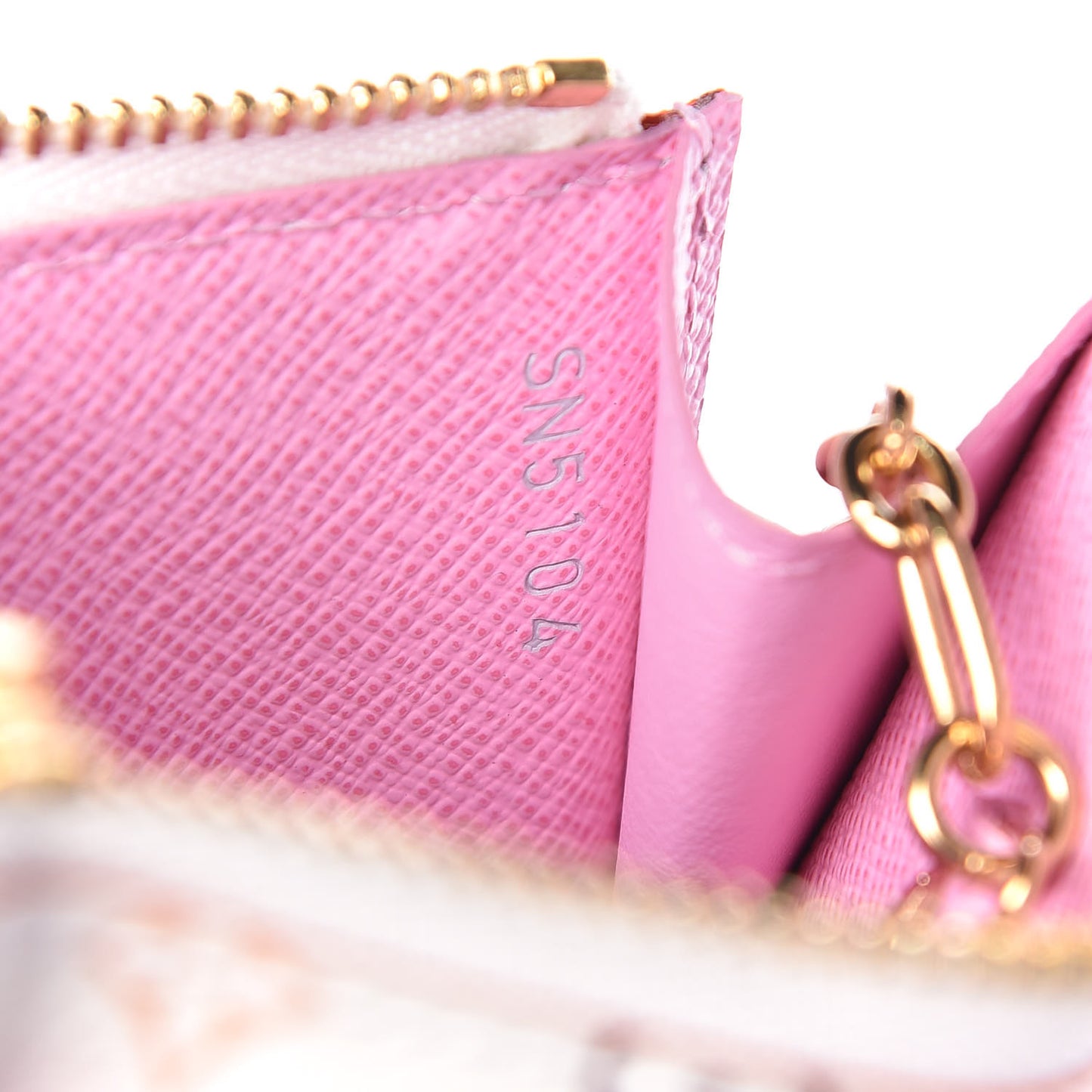 Monogram Multicolor Key Pouch White Litchi