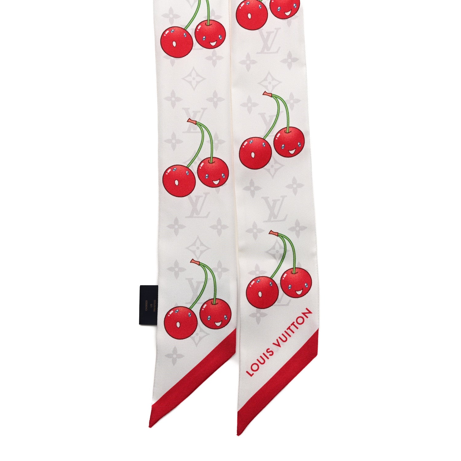 Louis Vuitton LV X TM Silk Monogram Cerises Bandeau White 2 of 4