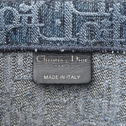 Christian Dior Oblique Denim Book Tote Denim Blue 6 of 13