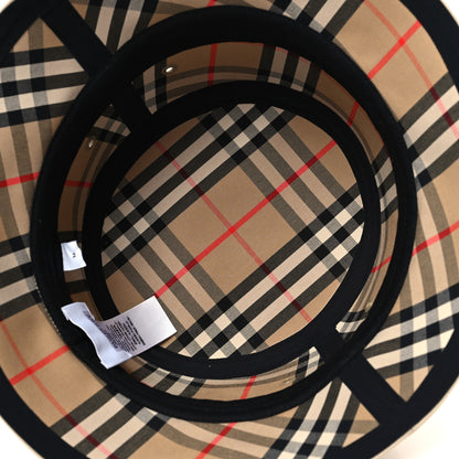 Burberry Technical Cotton Giant Check Globe Bucket Hat M Soft Fawn 6 of 7