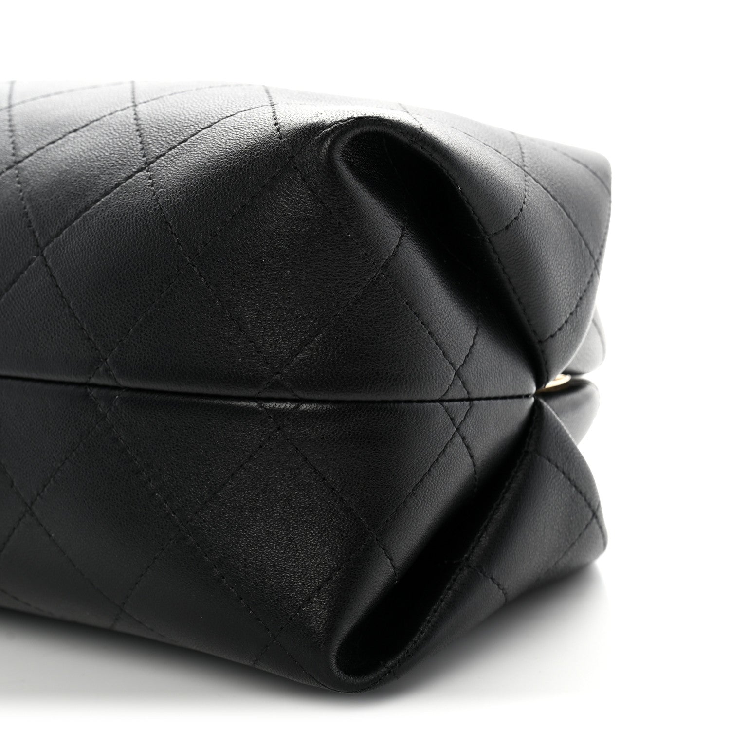 Chanel Lambskin Stitched Clutch With Chain Black 10 of 11