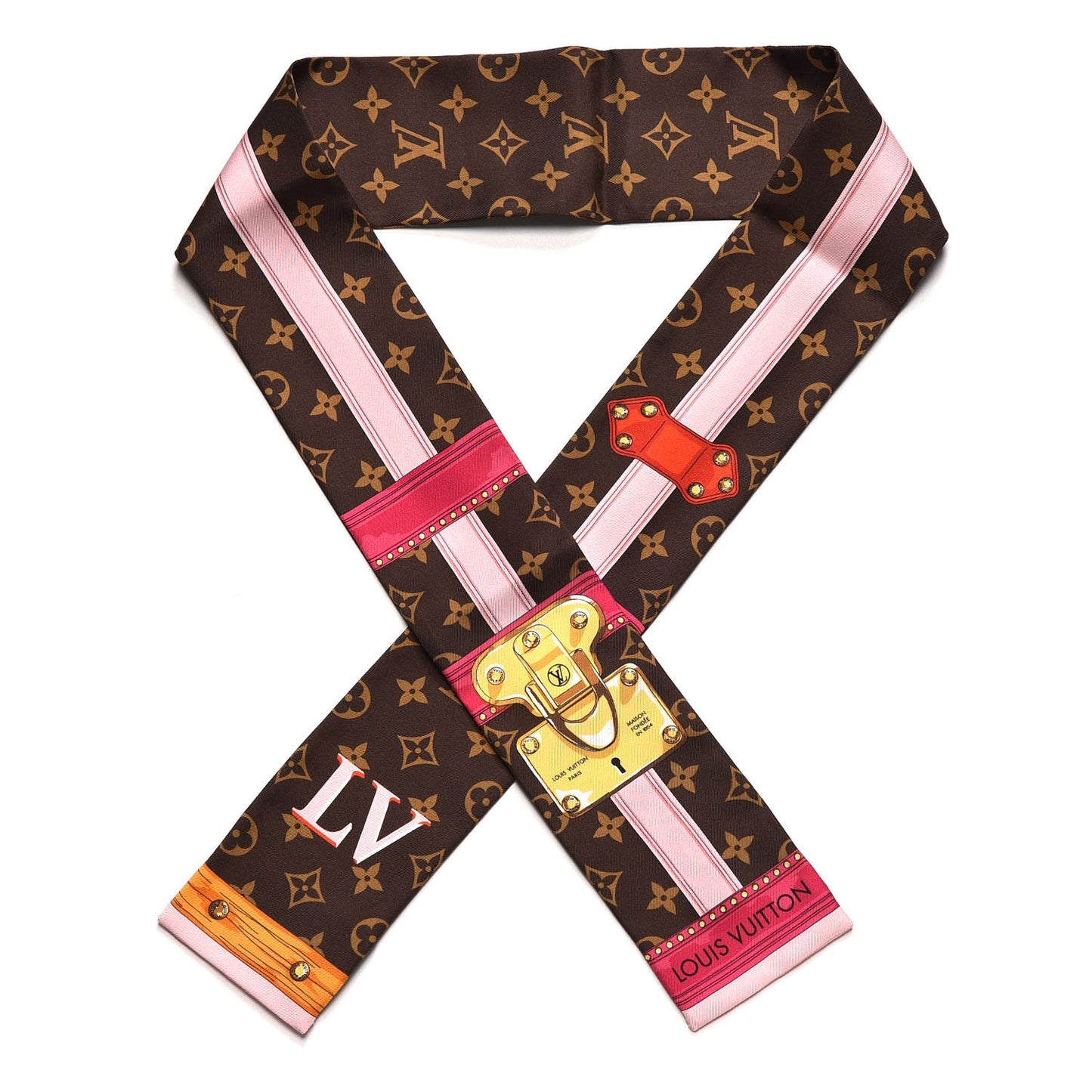 Silk Monogram Summer Trunks Bandeau Brown