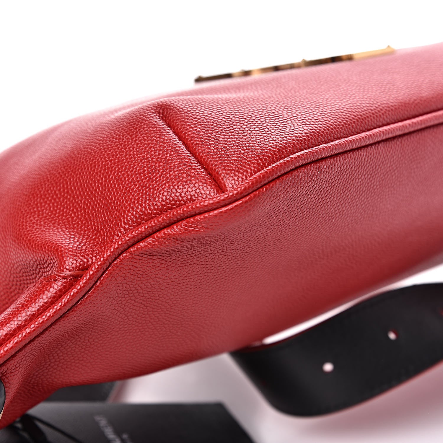 Saint Laurent Grain De Poudre Monogram Belt Bag Rouge Eros 8 of 9